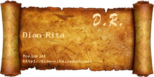 Dian Rita névjegykártya