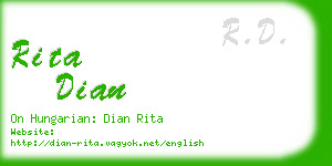 rita dian business card